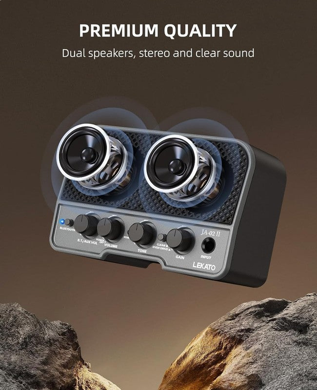Portable 5W Mini Guitar Amp Rechargeable Electric Practice Amplifier Black4