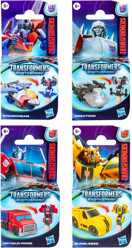 Earthspark Tacticon Bundle – 4 Mini Transforming Robot Figures, 1 Step Action1