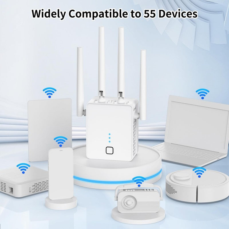 2024 Wifi Extender 1200Mbps Dual Band Signal Booster for 10000 Sq Ft Home3