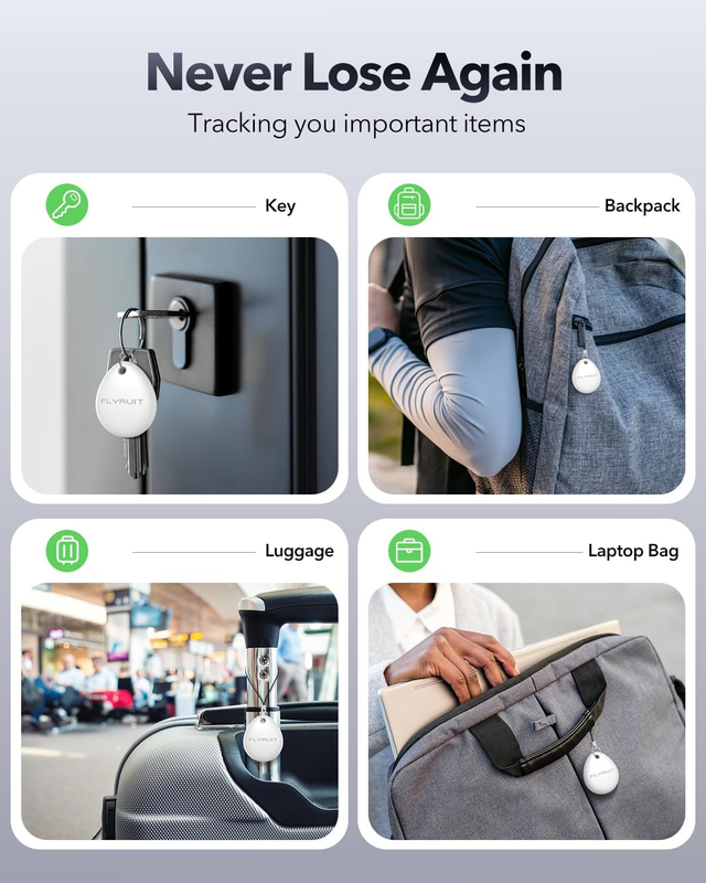 Air Tracker Tag 4 Pack Apple Find My MFi Bluetooth Key Finder Locator3