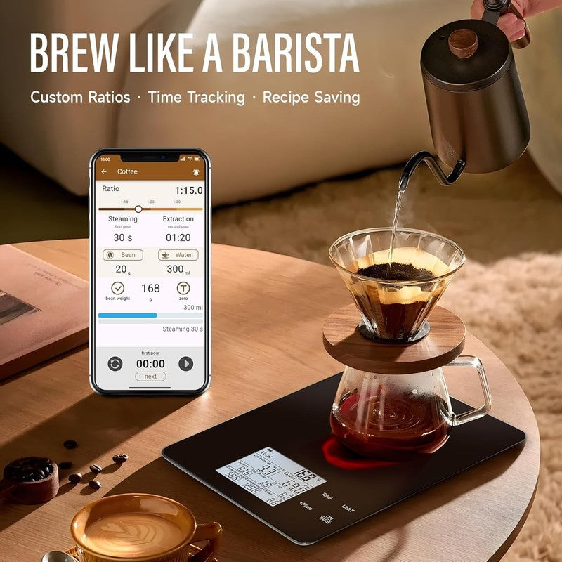 Smart Kitchen Scale with Bluetooth App, High Precision Digital Food Scale for Ba4