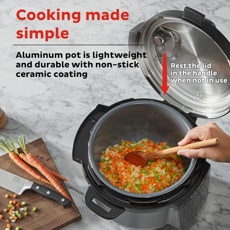 6Qt RIO Chef 7-in-1 Multi Cooker Pressure Slow Cook Black3