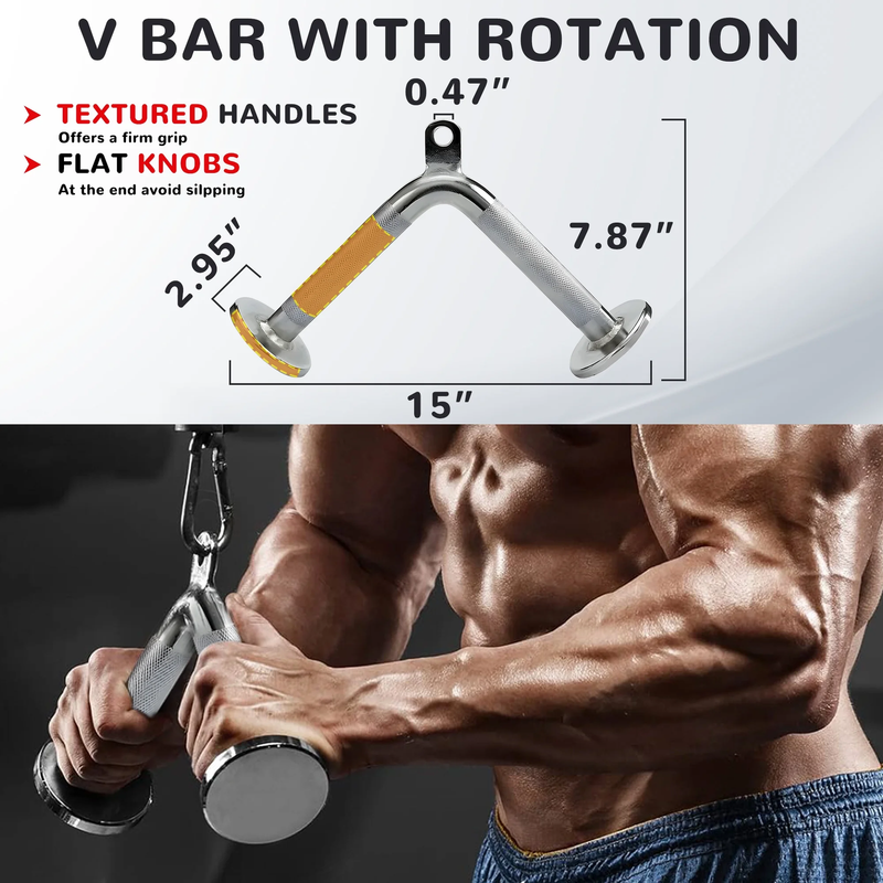 Cable Handle Attachments Universal Fit Lat Pulldown Cable Machine Gym2