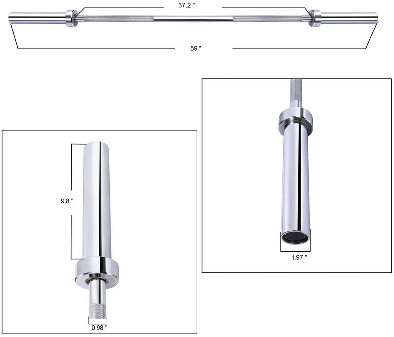 Olympic Bar for Weightlifting and Power Lifting Barbell, 700 Pound Capacity1