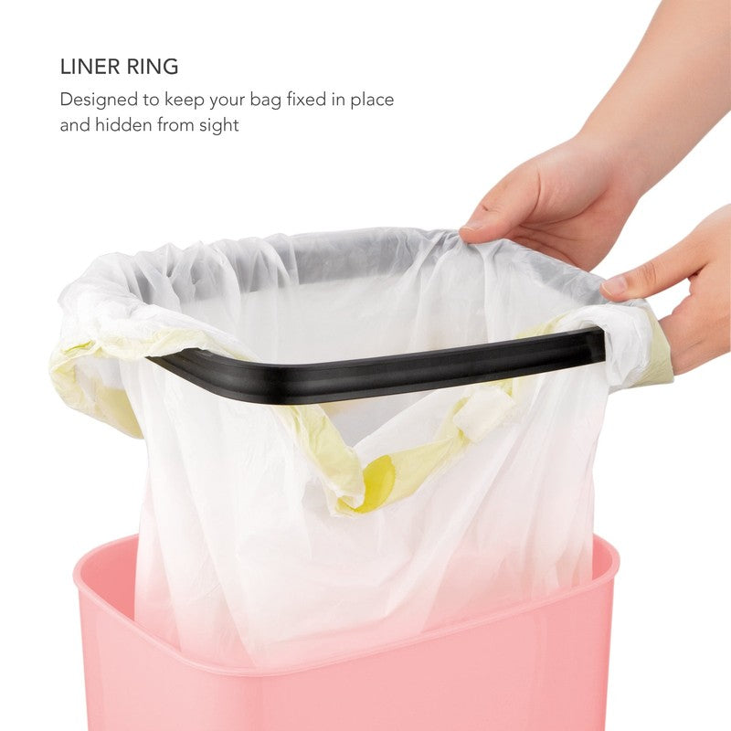 3 Gallon Motion Sensor Bathroom Trash Can, Hands Free Soft Close Lid, Pink1