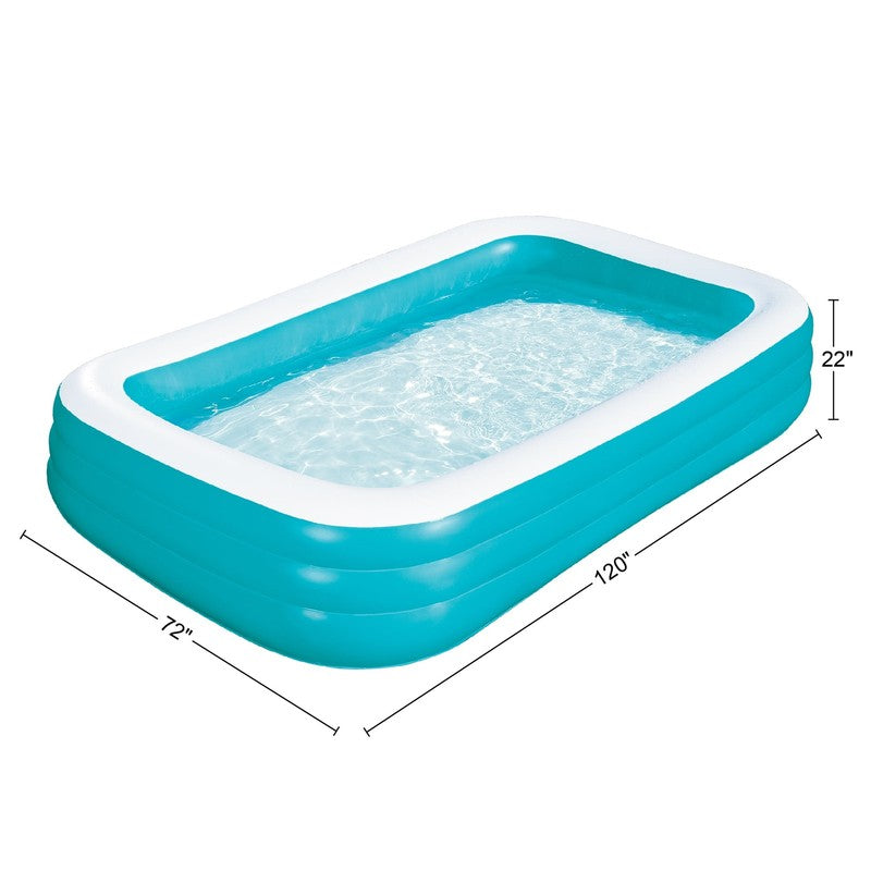 10Ft Family Inflatable Swimming Pool, Rectangular, Age 6 & Up, Unisex4