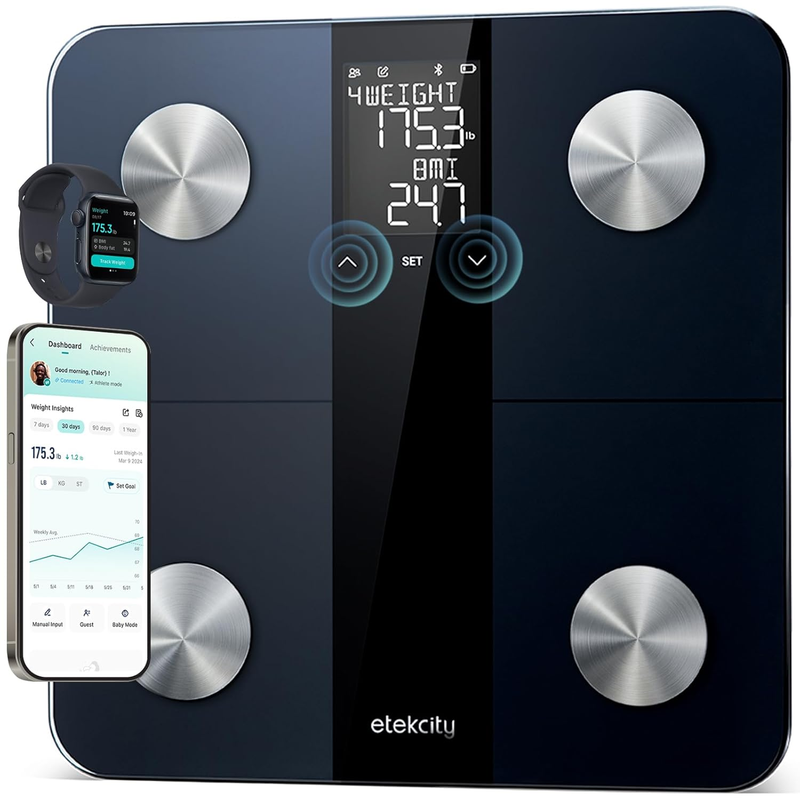 Smart Body Weight Scale BMI Body Fat Muscle Mass 13 Metrics Bluetooth FSA10
