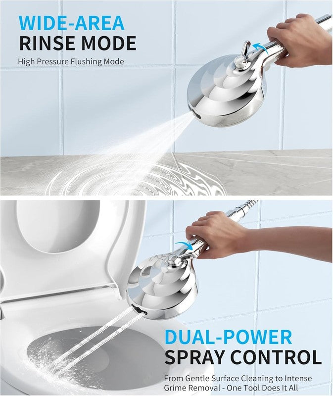Filtered Shower Head Handheld 10 Spray Modes High Pressure Chrome w/ 2 Filters7