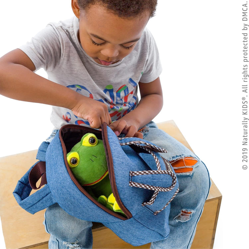 Frog Backpack Plush Stuffed Animal Toddler Backpack Kids Gift Green6
