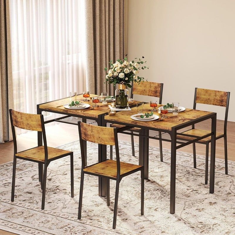 Dining Table Set for 2, 3 Piece Kitchen Table with 2 Chairs for Small Space, Apa6