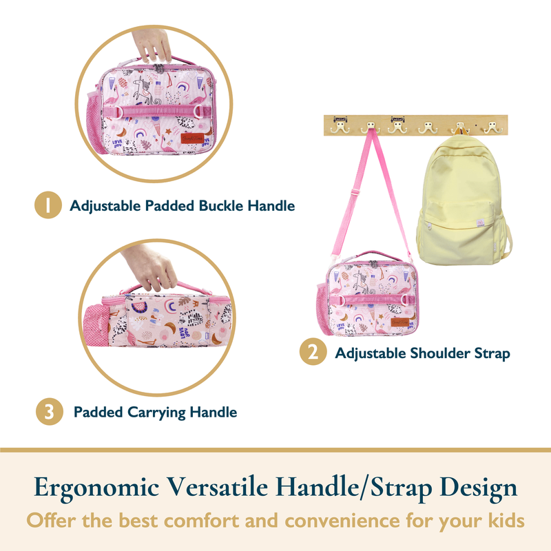 Lunch Bag for Kids – Insulated Lunch Box for Girls and Boys, Cute Reusable Coole7