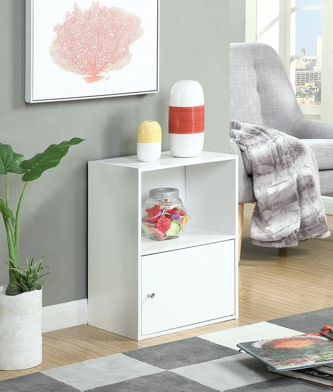151186W X Tra Storage 1 Door Cabinet, White1