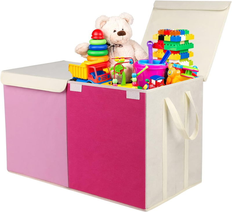 Toy Box Chest Collapsible Kids Storage Bins Organizer Boxes Extra Large Pink0