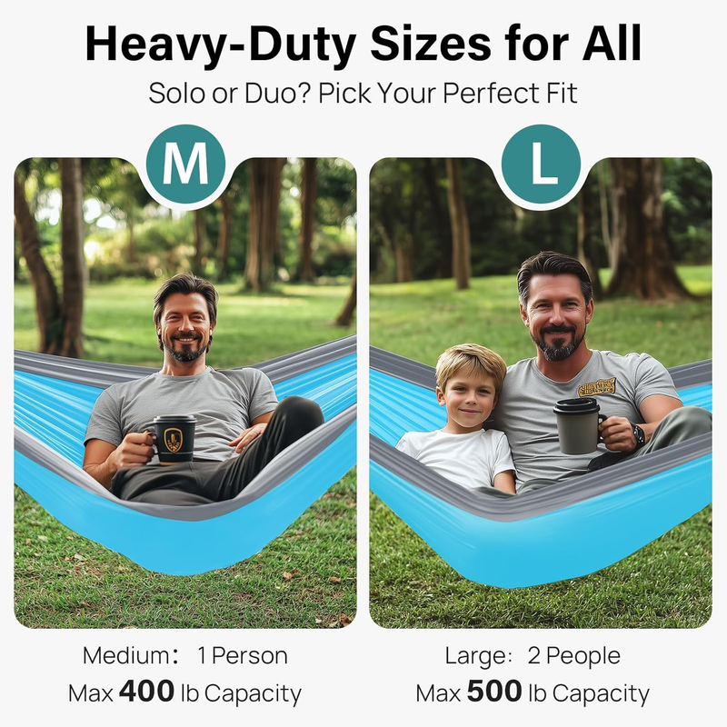 Portable Camping Hammock w/ Straps & Carry Bag Outdoor Hiking Beach Gear1