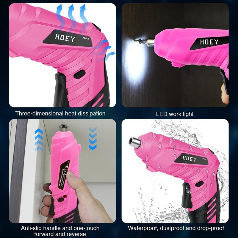 47-in-1 Cordless Electric Screwdriver LED USB Dual Position Handle Home DIY2