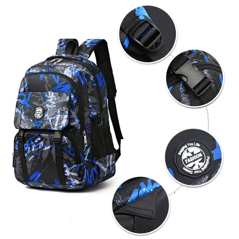 Tyethy Boys Backpack Printed School Bag for Kids, Large Laptop School Backpack C9
