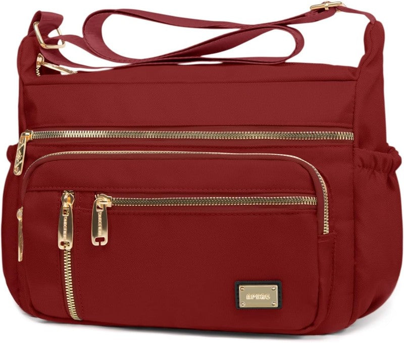 Women's Waterproof Crossbody Messenger Multi Pocket Handbag1