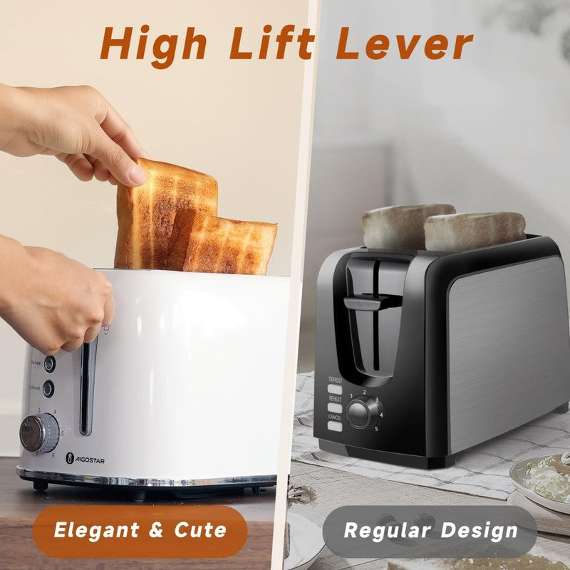 Retro 2 Slice Toaster - Stainless Steel, Wide Slots, Bagel, Crumb Tray5
