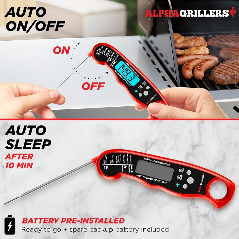 Meat Thermometer Digital   Instant Read Food Thermometer for Cooking and Grillin2