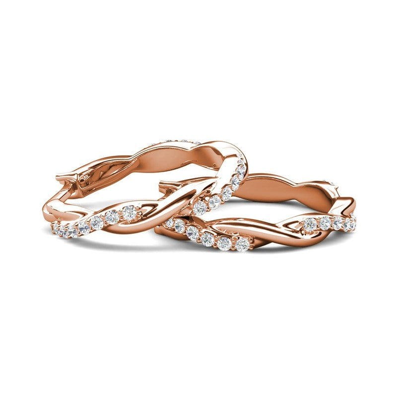 Lauren 18K Rose Gold Plated 22Mm Hoop Earrings with Crystals for Women8