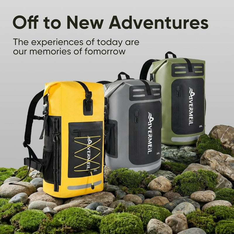 35L Waterproof Dry Bag Backpack Roll Top Hiking Kayak with Phone Case7
