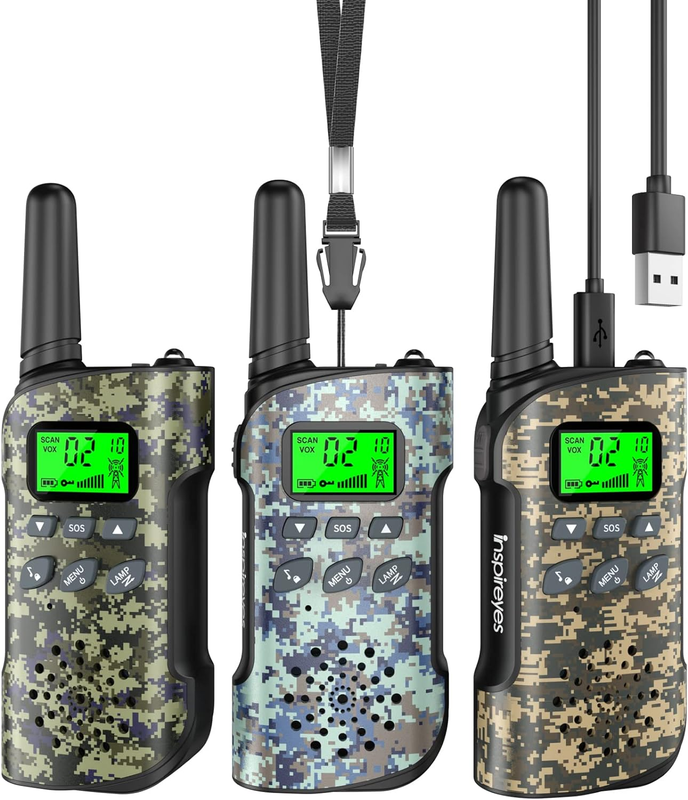 Kids Walkie Talkies 3 Pack Rechargeable Toy Radios Long Range 3 12 Gift9