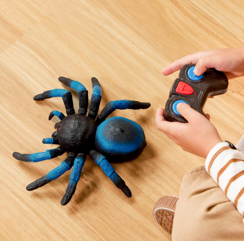 – Remote Control Tarantula for Kids with LED Eyes – Realistic Spider Toy with Mo7