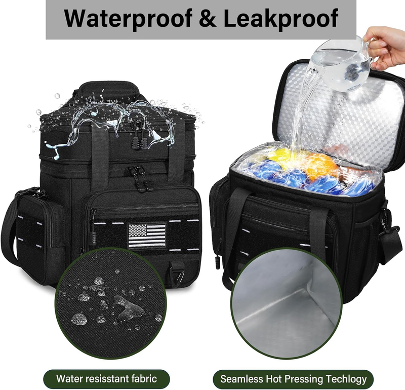 xpandable Tactical Insulated Lunch Box 16L Blue Leakproof Cooler Bag Heavy Duty3