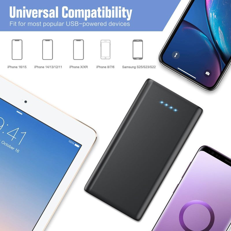 25,800mAh Portable Charger Power Bank with Fast USB C & 3 Ports for All Phones1