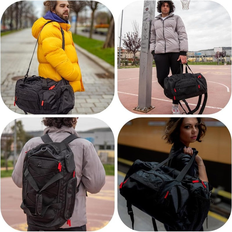 35L Gym Duffel Bag Backpack w/ Shoe Laptop Compartment Carry On Travel3