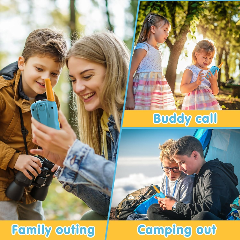 Kids Walkie Talkies 22 Channel 2 Way Radio 3 Mile Range Flashlight LCD3