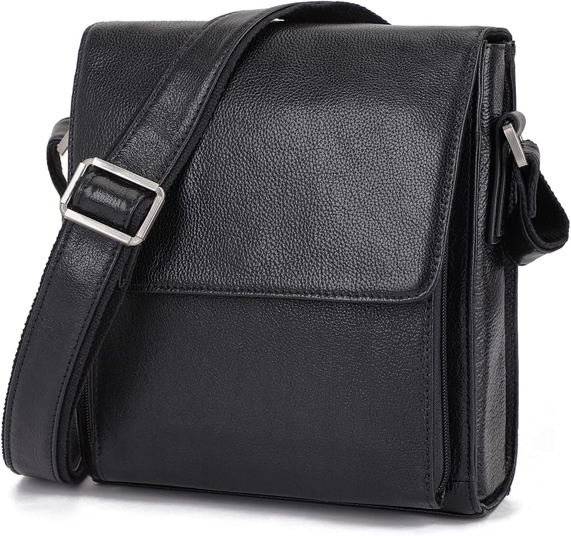 Leather Messenger Crossbody Bag Men Work Business Casual Adjustable Strap10