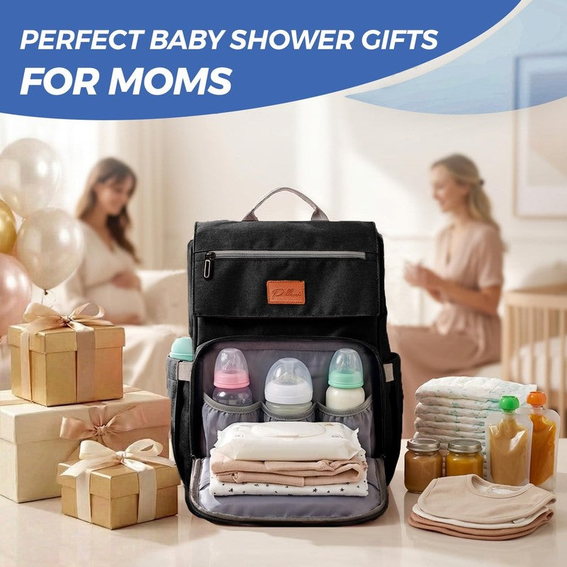 Baby Diaper Bag Backpack Large Waterproof Travel Bag w/ Changing Pad Unisex (77)1