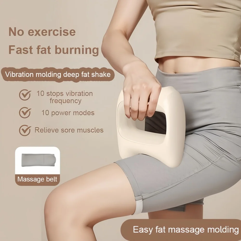 Fascia Ring Vibration Massager with Belt for Relaxation, White2