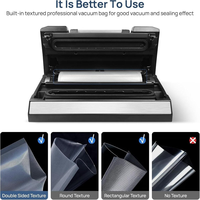 Precision Pro Vacuum Sealer – Food Sealing Machine with Cutter, Bag Roll & 38
