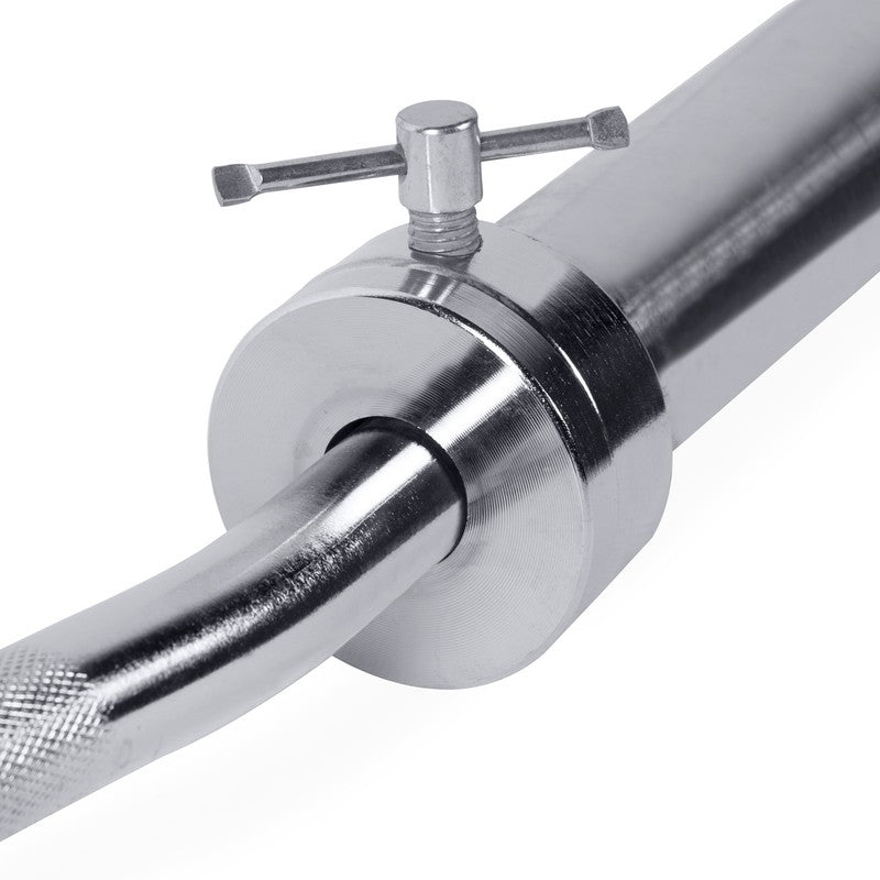 Barbell 48 In. Olympic Super Curl Weight Bar, Chrome2