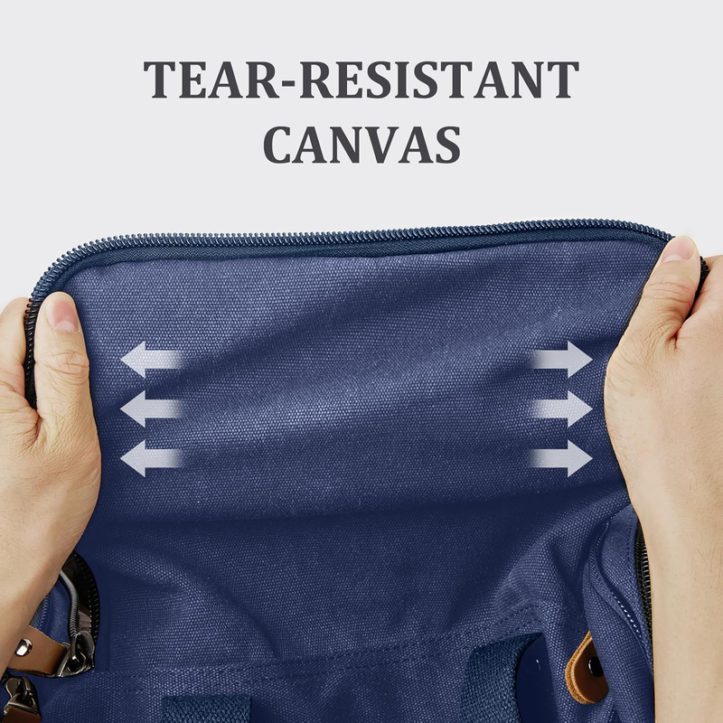 Canvas Duffle Bag for Travel 50L Expandable Duffel Weekend Overnight Bag MenBlue1