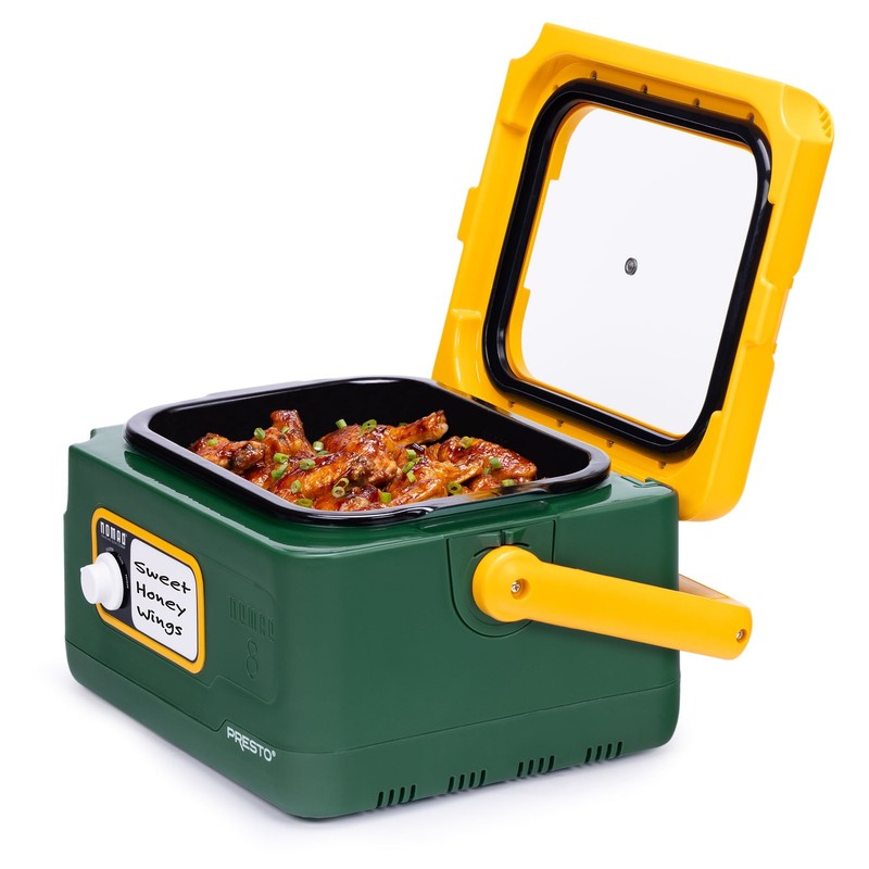 8 Quart Nomad Traveling Slow Cooker, Green/Gold4