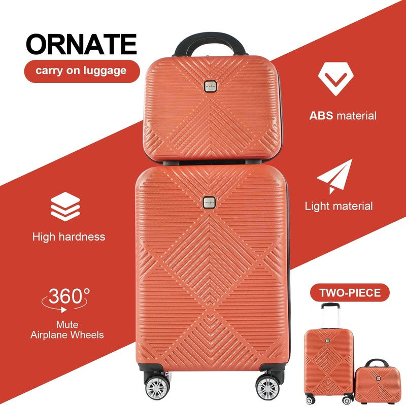 Luggage Sets 2 Piece Suitcase Set (14/20/)Hardside Suitcase with Spinner Wheels 2