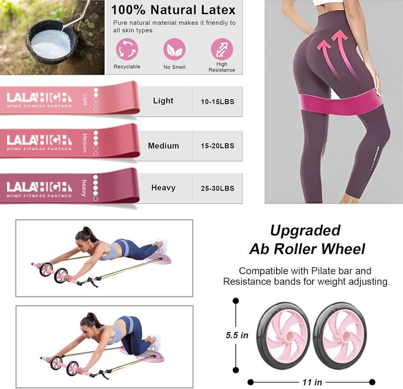 36-in-1 Push Up Board Home Gym w/ Ab Roller Bands Foldable Full Body Training3