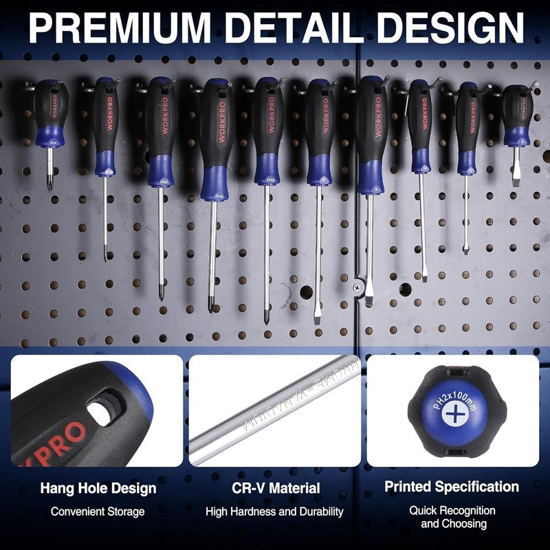 Magnetic 10 Piece Screwdriver Set with Pouch & Non Slip Grip for DIY Projects4