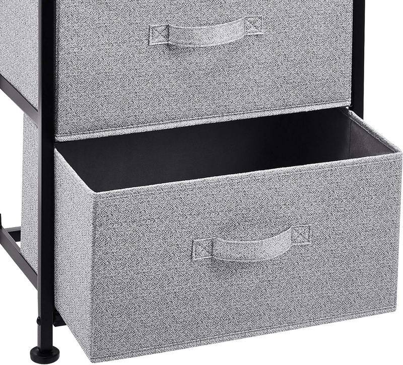 4 Drawer Fabric Storage Organizer Closet Bedroom Unit Black3