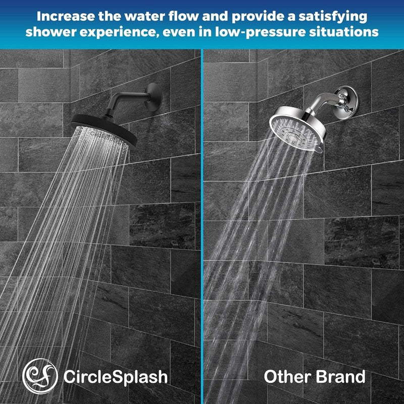 High Pressure Shower Head   Anti Clogging Silicone Nozzles   2.5 GPM Removable R5