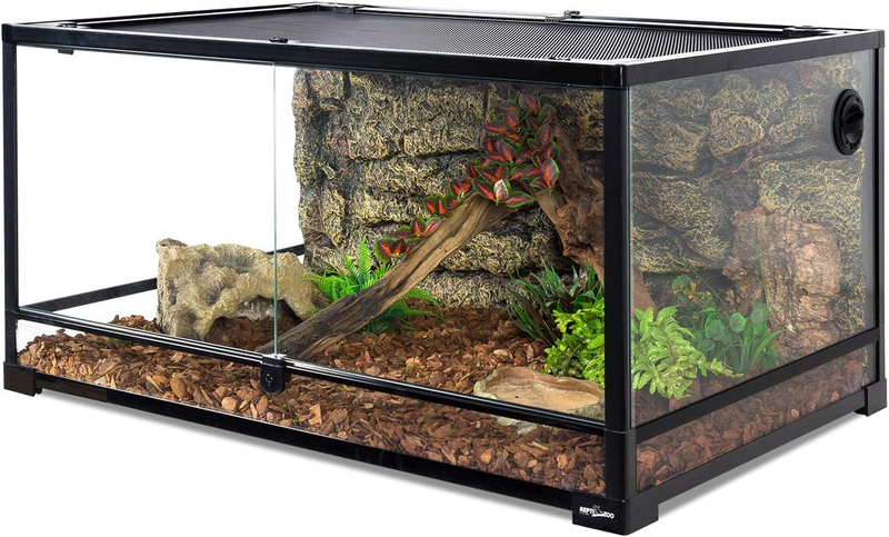 50 Gal Glass Reptile Terrarium w/ Double Door Screen Vent Large 36"x18"x18"7