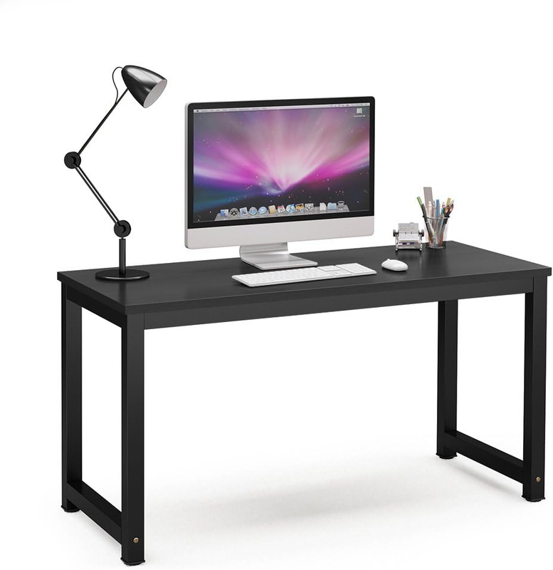 Tribesigns 55" Computer Desk Large Office Study Writing Desk Black10