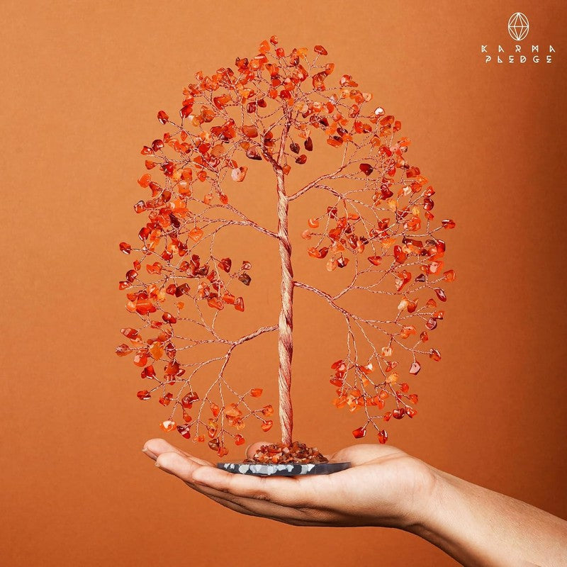 Carnelian Chakra Crystal Tree Feng Shui Decor Positive Energy Good Luck Gift6