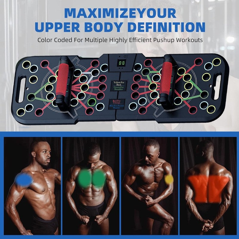 Push up Board with Smart Count,Multi Function 60 in 1 Push up Bar (Foldable & Po8