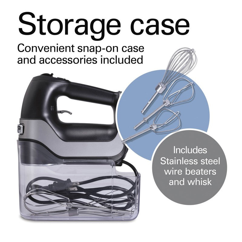 5-Speed Electric Hand Mixer Slow Start Quickburst Kitchen Mixer Black3