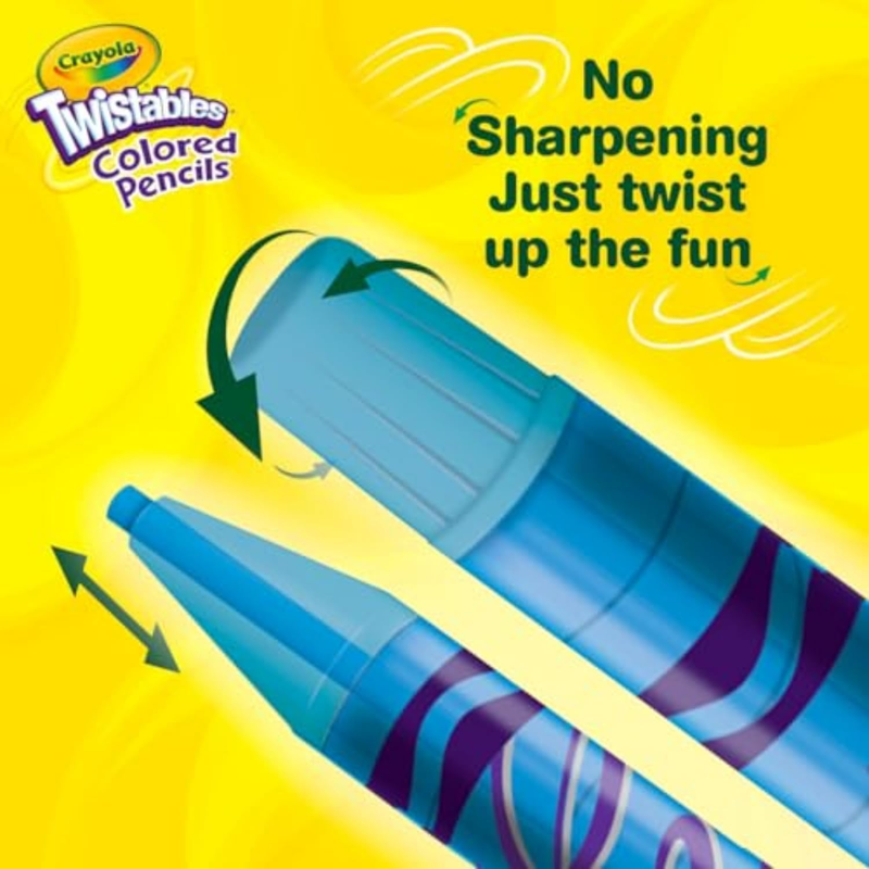 Twistables Colored Pencil Set (50Ct), Stocking Stuffer for Kids & Teens, No Shar2