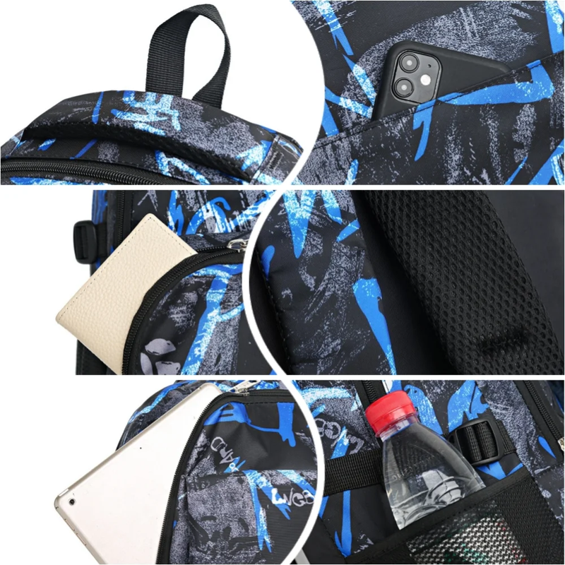 Tyethy Boys Backpack Printed School Bag for Kids, Large Laptop School Backpack C3